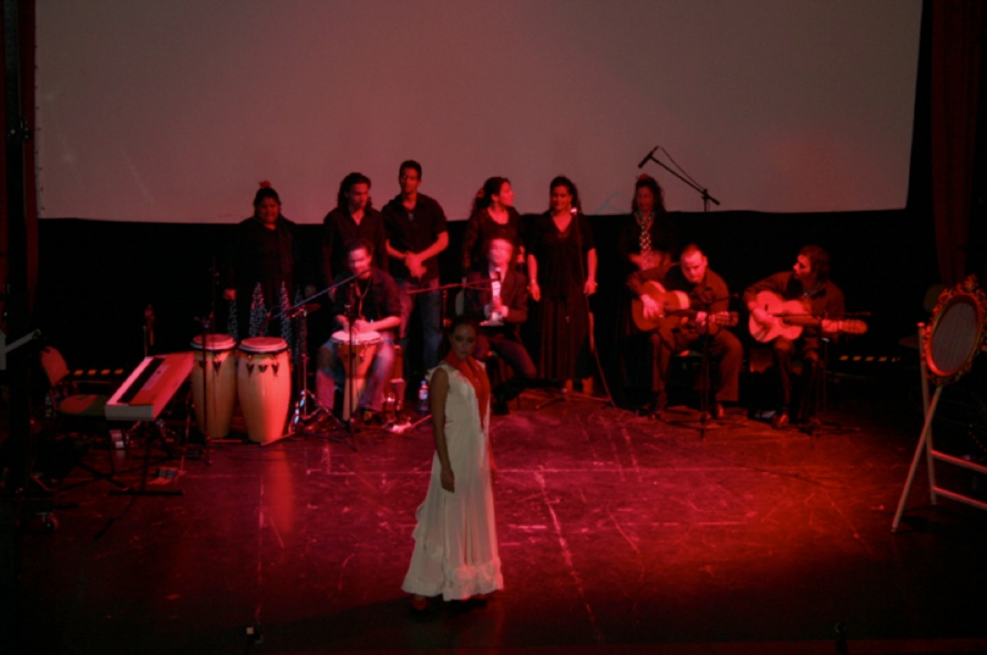 Actuación de los alumnos del curso ARTES ESCENICAS DE FLAMENCO en el teatro de la Politécnica, Sevilla.